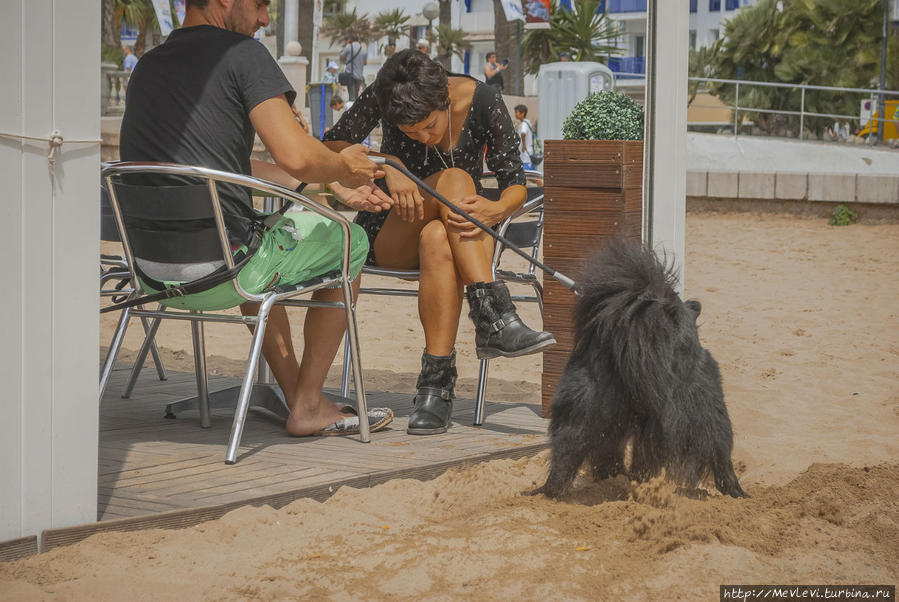 Развлечения на пляже Ситжес, Испания