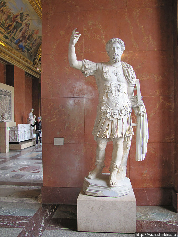 Марк Аврелий Антонин.Римский император 161 180 годах из династии Антонинов,был философом и последователем   древнегреческого философа Эпиктета. Париж, Франция