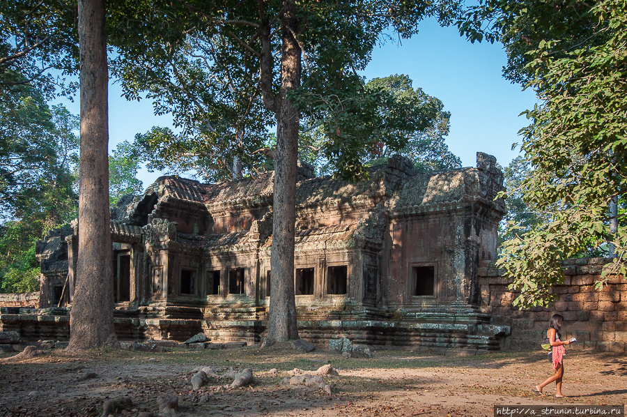 Таинственный город в джунглях Камбоджи Ангкор (столица государства кхмеров), Камбоджа