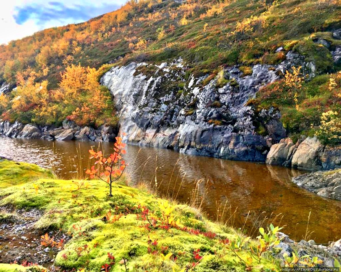 Батарейский водопад Териберка, Россия