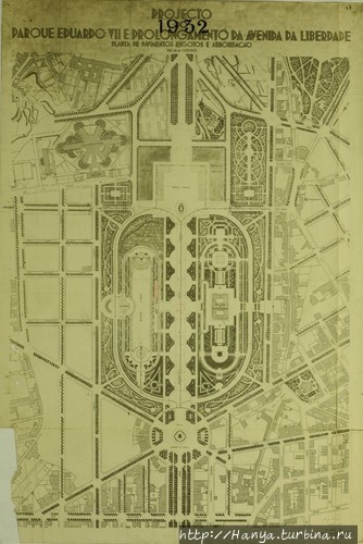 План парка 1932 года. Из интернета Лиссабон, Португалия