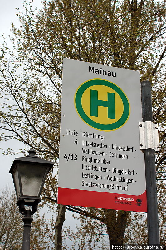 Автобусная остановка автобуса № 4 Остров Майнау, Германия