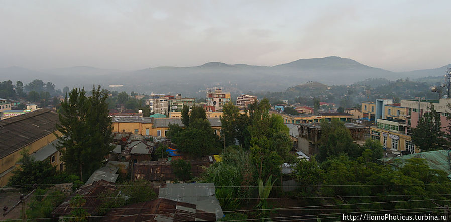 Панорама Гондэра Гондер, Эфиопия