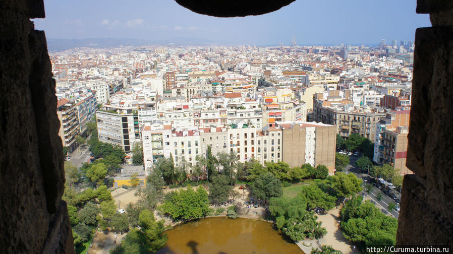 Вид на город с одной из башен. Барселона, Испания
