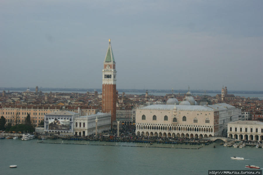 Вид с колокольни San Giorgio Maggiore Church Венеция, Италия