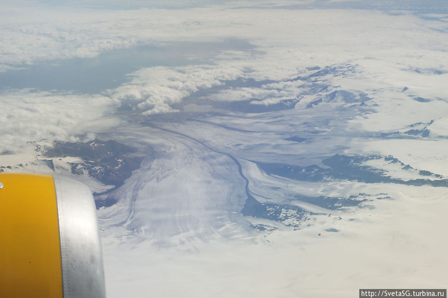 Под крылом самолета Исландия — моя давняя Голубая Мечта Исландия
