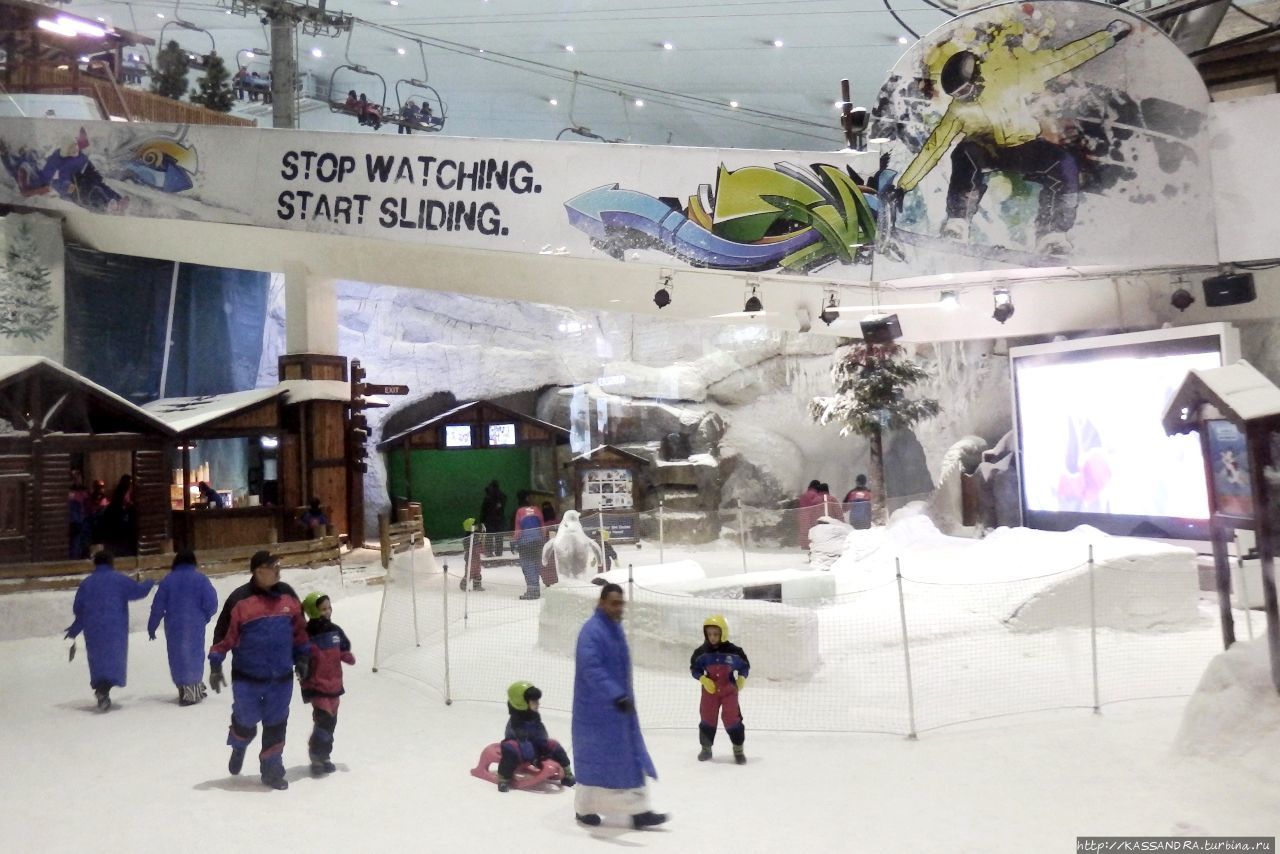 Ski Dubai. Санки, лыжи и сноуборд в Арабских Эмиратах Дубай, ОАЭ