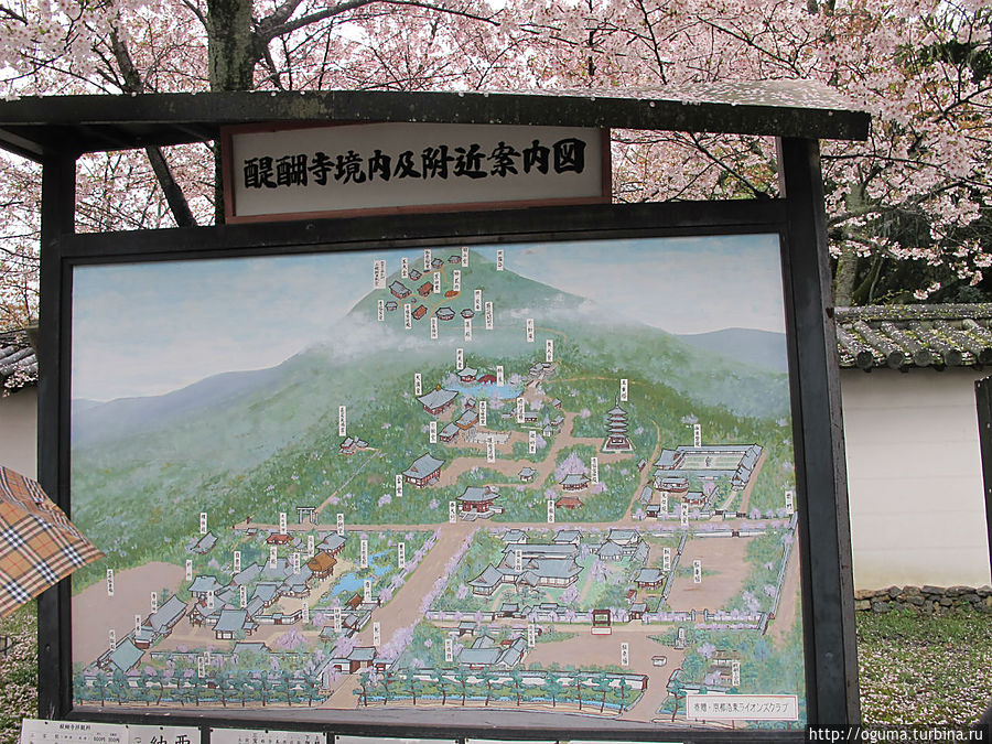 Примерный план храмового комплекса. Киото, Япония