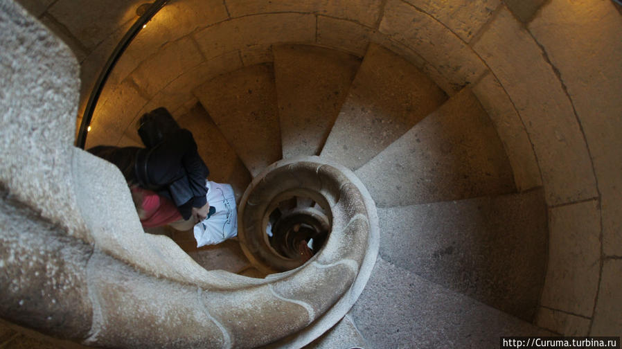 Вниз — по винтовой лестнице, длина  и крутизна которой для многих туристов показались избыточными.) Барселона, Испания