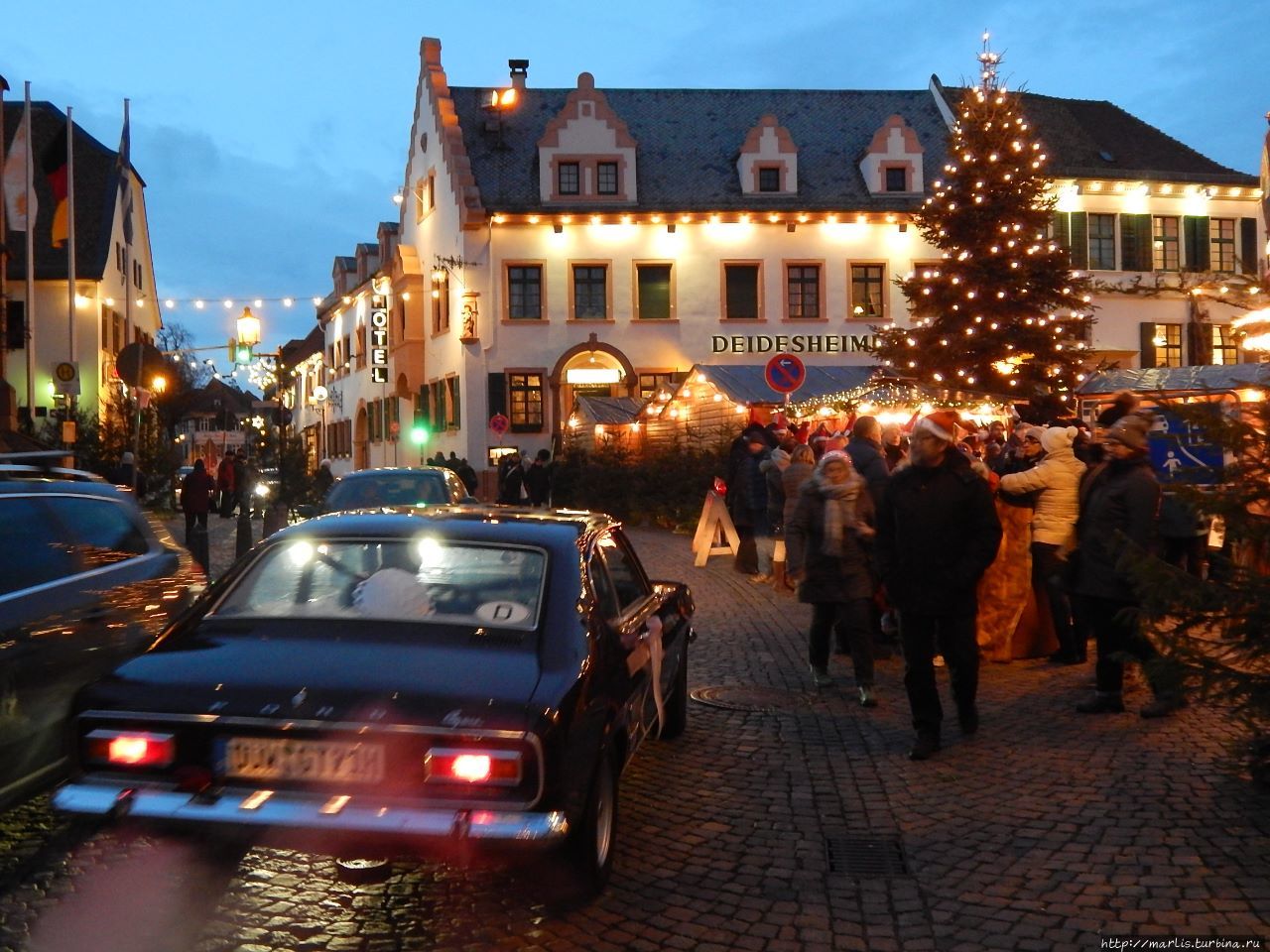 Атмосферный Рождественский базар в Дайдесхайме Дайдесхайм, Германия
