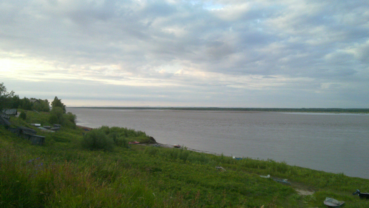 Вид на реку Мезень Каменка, Россия