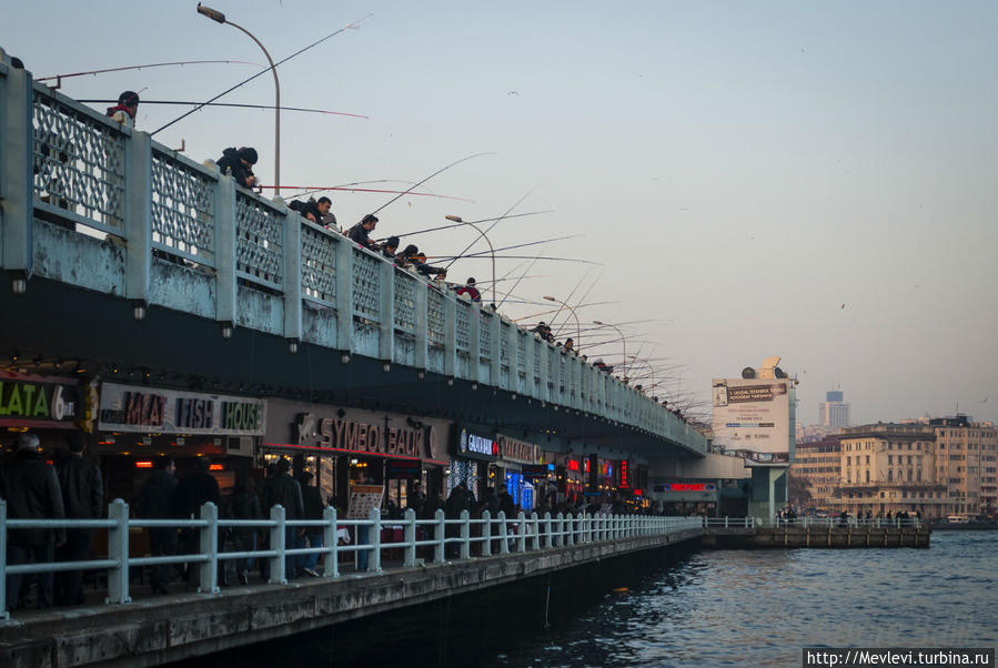 На набережной у моста Галата Стамбул, Турция