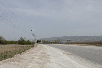 Трасса Денизли -Паммукале. Вид в сторону Паммукале