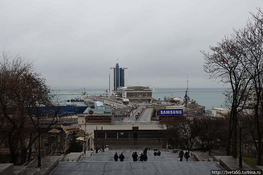 Одесса. Приморский бульвар под дождем и снегом Одесса, Украина