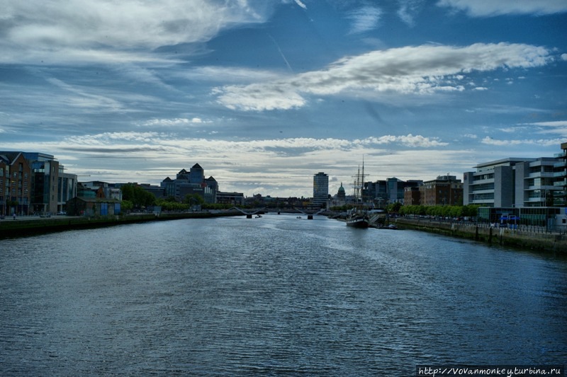 Вид  с моста Samuel Beckett Bridge Дублин, Ирландия