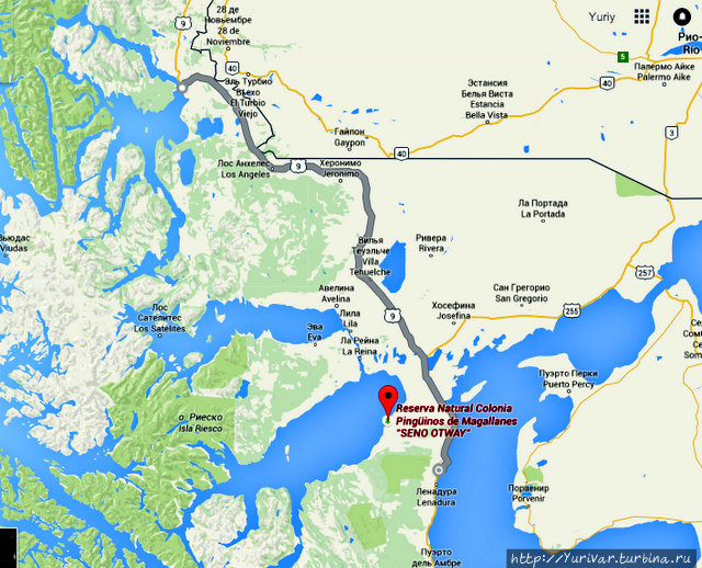 Карта маршрута Пуэрто Нат