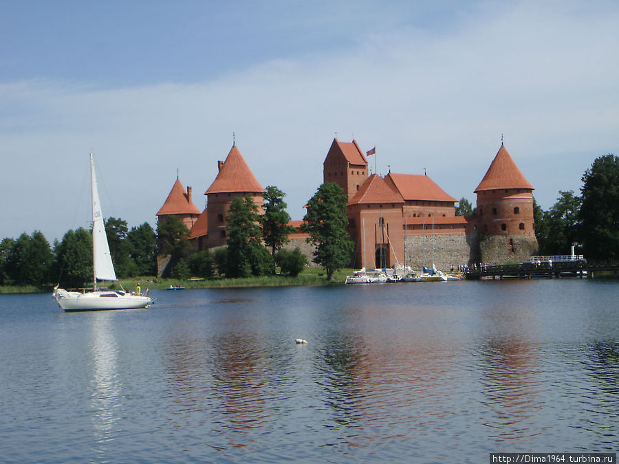 Этот вид на замок наиболее часто встречается в буклетах Тракай, Литва