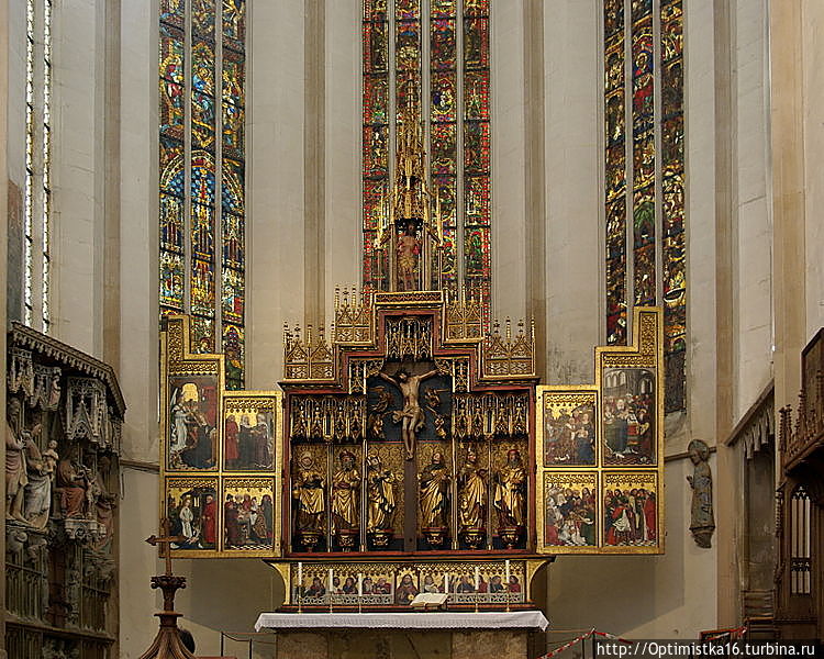 Главный алтарь с картинами Фридриха Герлина (1466 г.) Ротенбург-на-Таубере, Германия