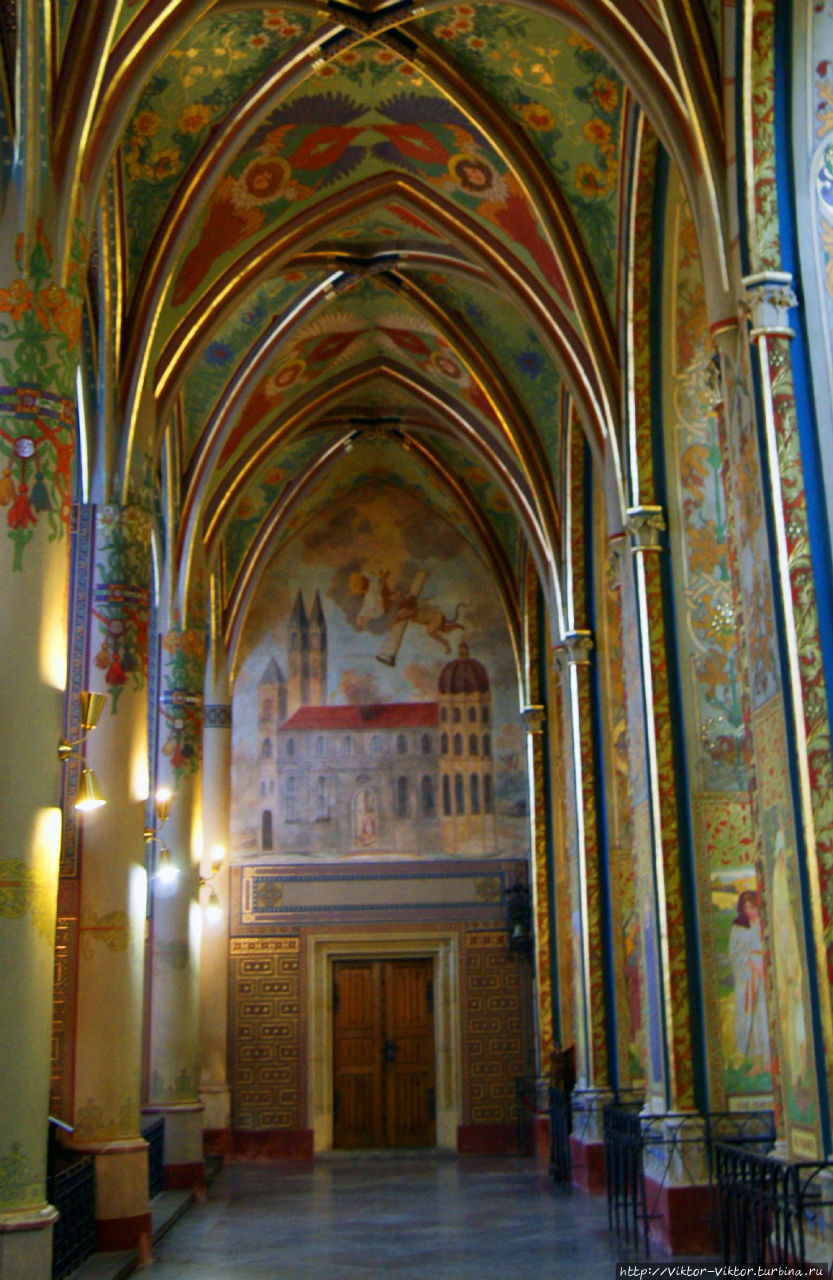 Фреска, изображающая как Святой Петр мешает черту Зардану Прага, Чехия