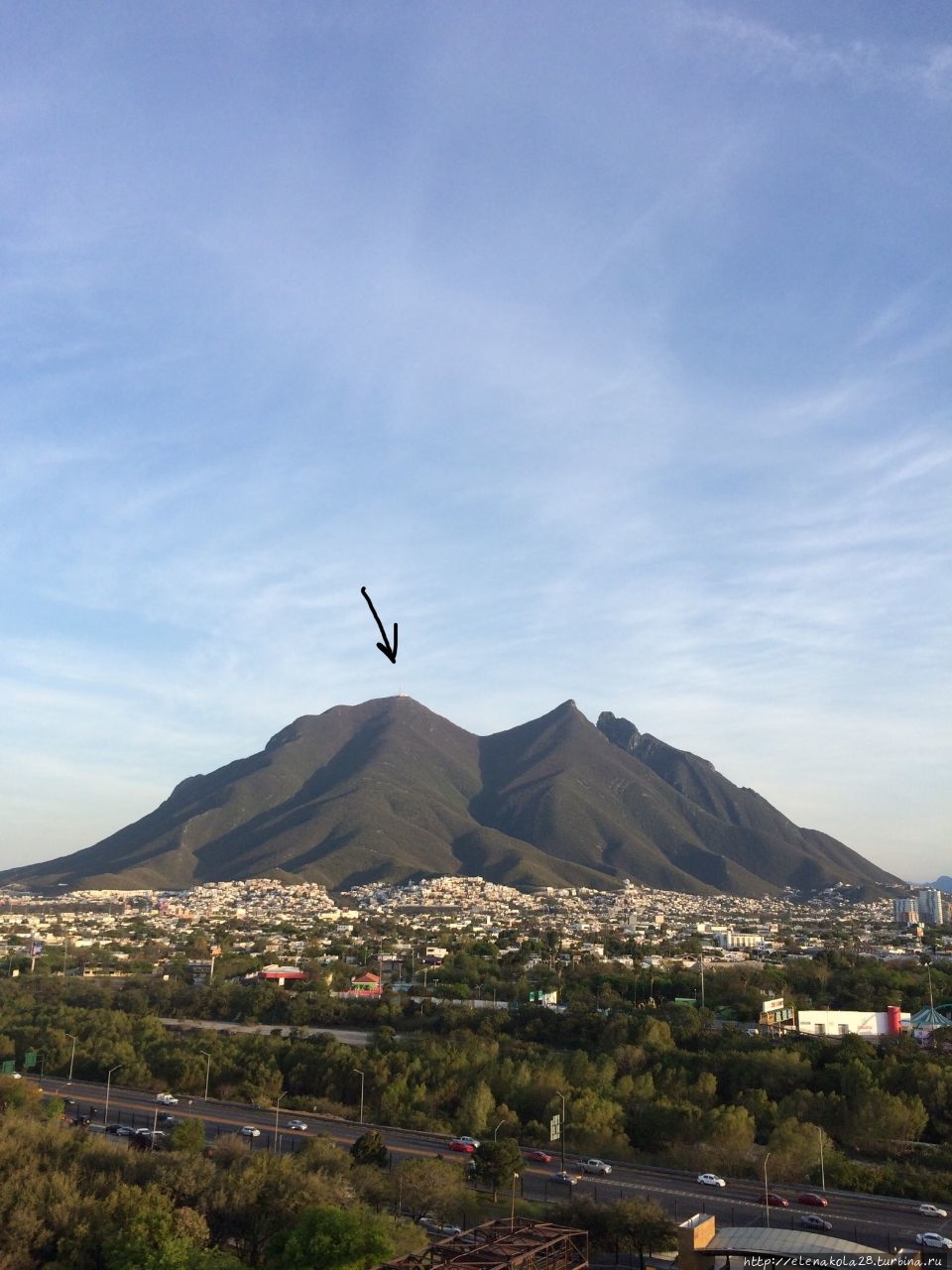 Гора Сера де ла Сиййла, забрались на нее на следующий день.) Монтеррей, Мексика