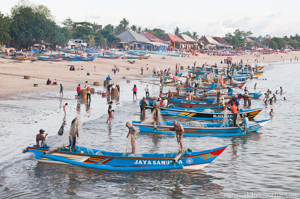 Кроме всего, здесь расположен самый крупный рыбный рынок, который снабжает своей «свежевыловленной» продукцией большую часть ресторанов на острове. Джимбаран, Индонезия