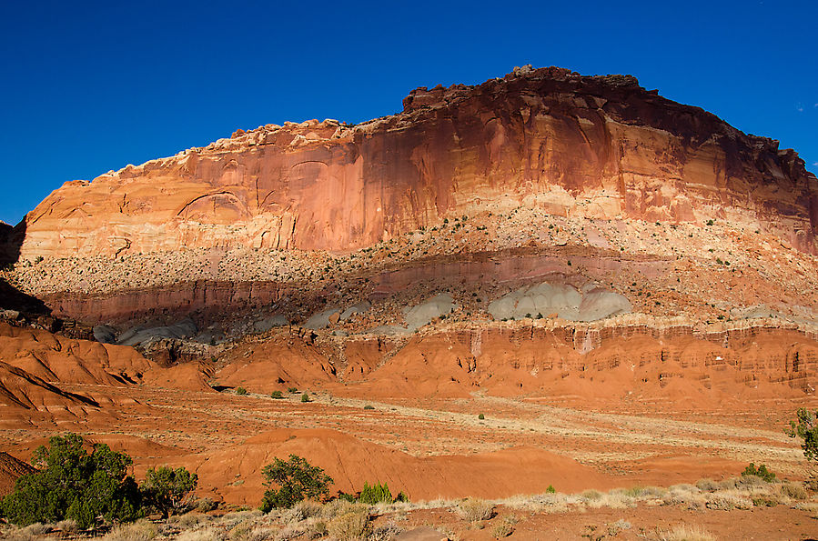 Вечер в парке Кэпитол-Риф Национальный парк Кэпитол-Риф, CША