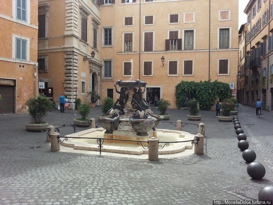 Фонтан Тартаругэ — площадь Маттеи Рим, Италия