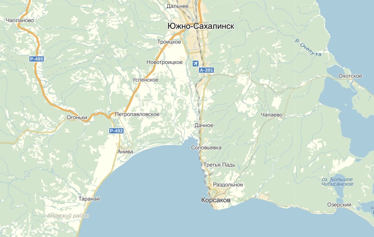 анивский район сахалинской области карта