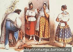 Виньетка XIX века, изображающая 