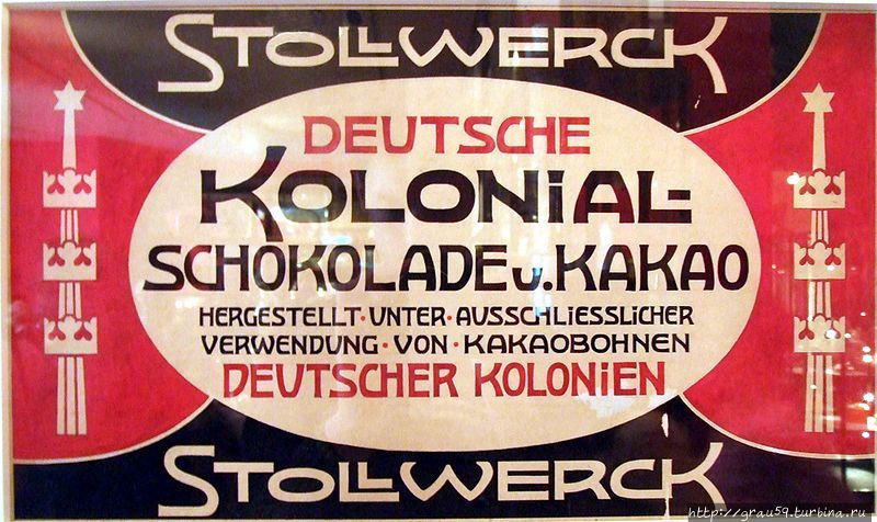 A Stollwerck chocolate bar from 1890 (из Интернета) Кёльн, Германия