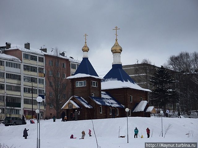 Город белого снега Долинск, Россия