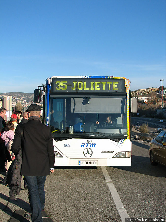 Вот и сам автобус Марсель, Франция