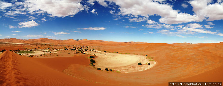 Вид с Дюны 45 Парк Намиб-Науклуфт, Намибия