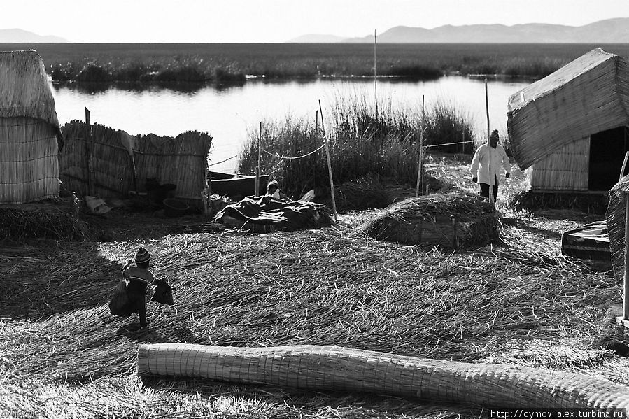 Жизнь на озере Урос плавающие острова, Перу