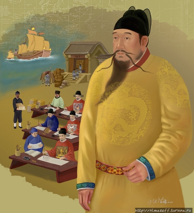 3-й император эпохи Мин Юнле — строитель Запретного Города в Пекине Священная Гора Утайшань, Китай