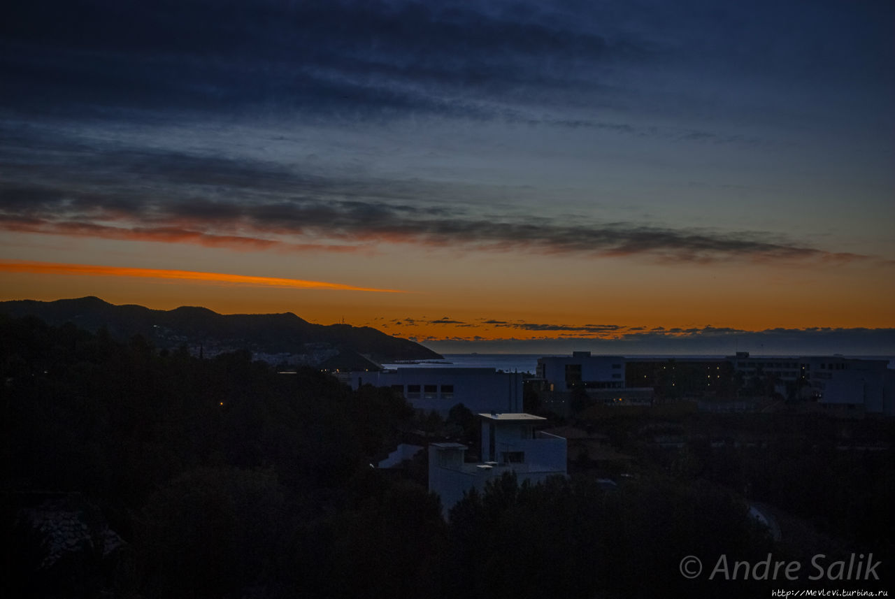 Красивый рассвет Ситжес, Испания