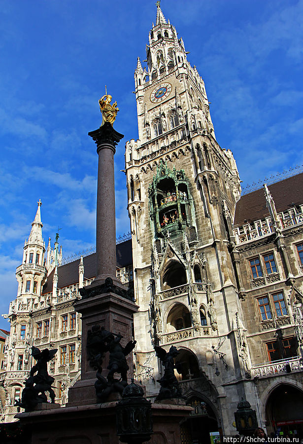 Новая ратуша (Neues Rathaus) Мюнхена — шедевр неоготики Мюнхен, Германия