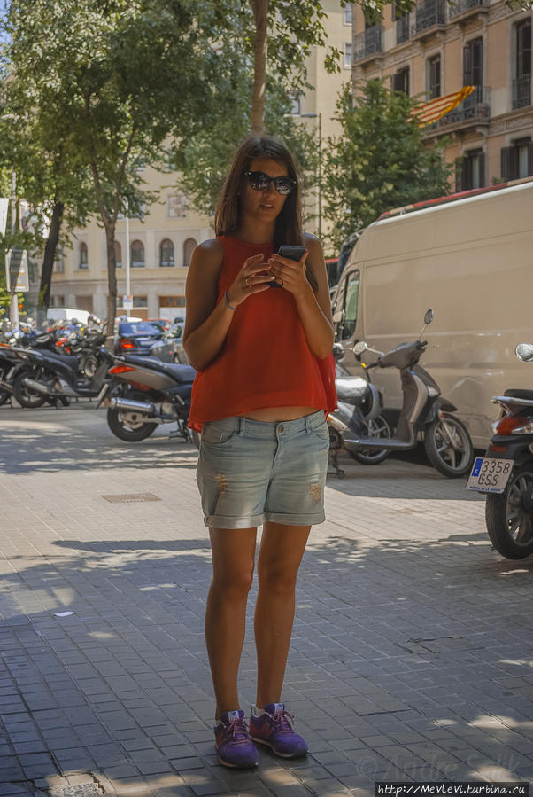 Стрит из кафе Барселона, Испания