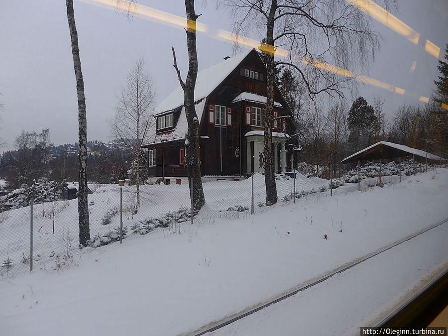 Трамплин Holmenkollen зимой Осло, Норвегия