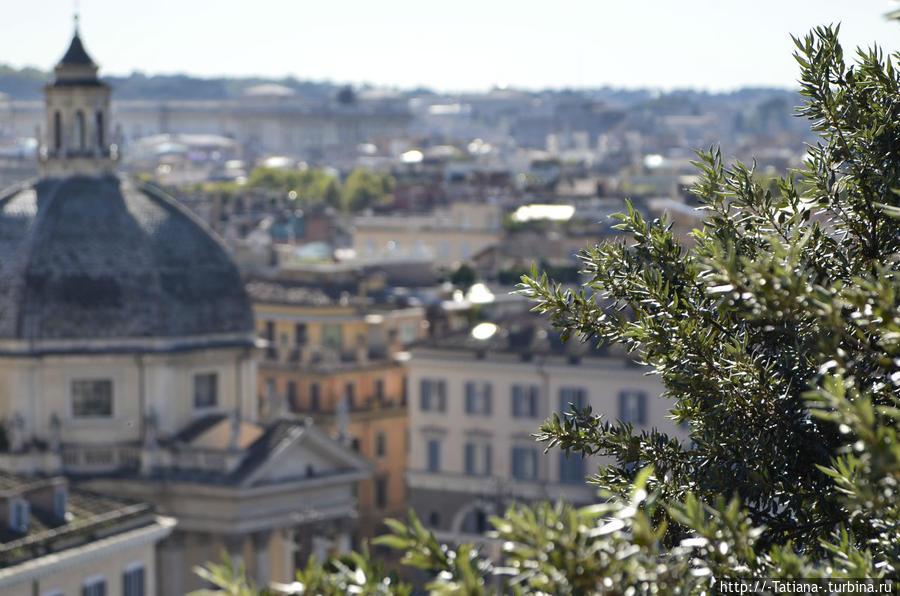 Панорама с холма Пинчо Рим, Италия