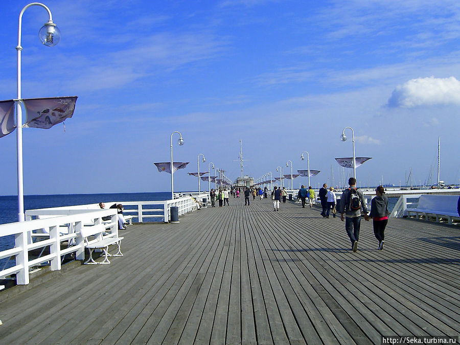 Самый длинный в Европе деревянный морской мол (515,5 м) Сопот, Польша