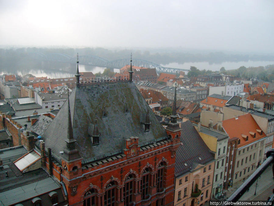 Виды Торуни с ратуши Торунь, Польша