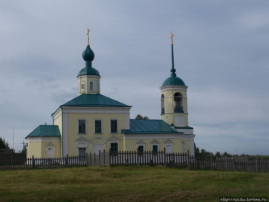 храм Успения Пресвятой Богородицы 1804 года, в Лявле Архангельская область, Россия
