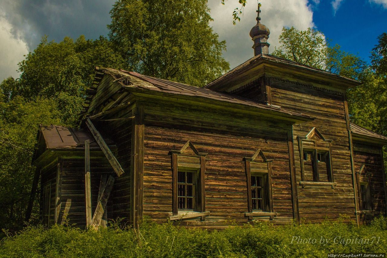 Церковь Георгия Победоносца в Шимозерье 1800г. Озеро Шимозеро, Россия