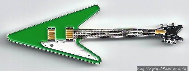 Green Gibson reverse V — J Mascis of Dinosaur Jr Сомали