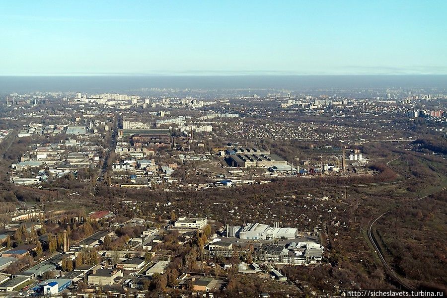 Чуден Днепр с высоты перелета Киев-Днепропетровск