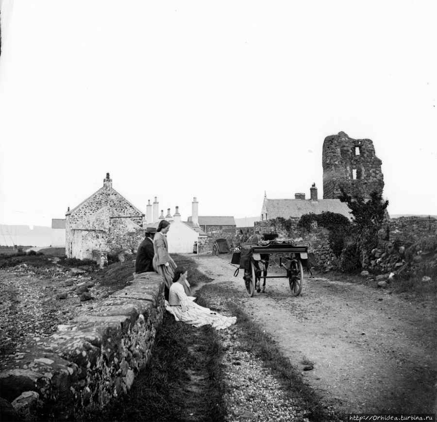 Руины замка Олдерфлит, Ларн. 1860 год. Ирландия