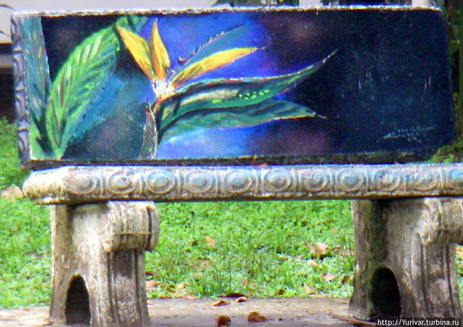 Расписные скамейки Тортугеро, Коста-Рика