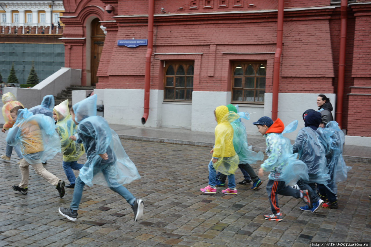 Дождливый майский день Москва, Россия
