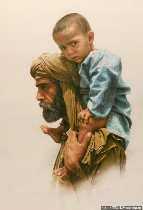 Иммигрант. Автор картины Реза Саджаги. Фото картины из интернета.